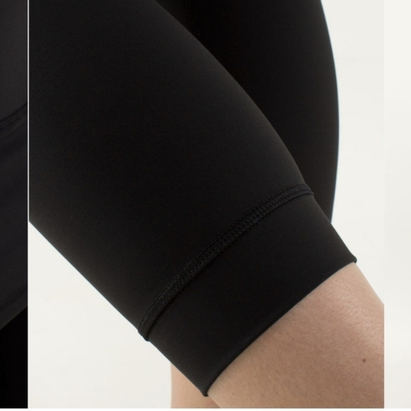 LULULEMON A Go Go Crop pants Black size 2 W6A22S @R - Picture 3 of 8
